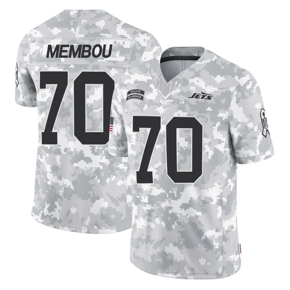 STECN NY.Jets #70 Armand Membou Player Arctic Camo Salute to Service Limited Game Stitched Jerseys
