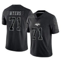 STECN NY.Jets #71 Josh Myers Player Stealth Black Limited Reflective Home Game Stitched Jerseys