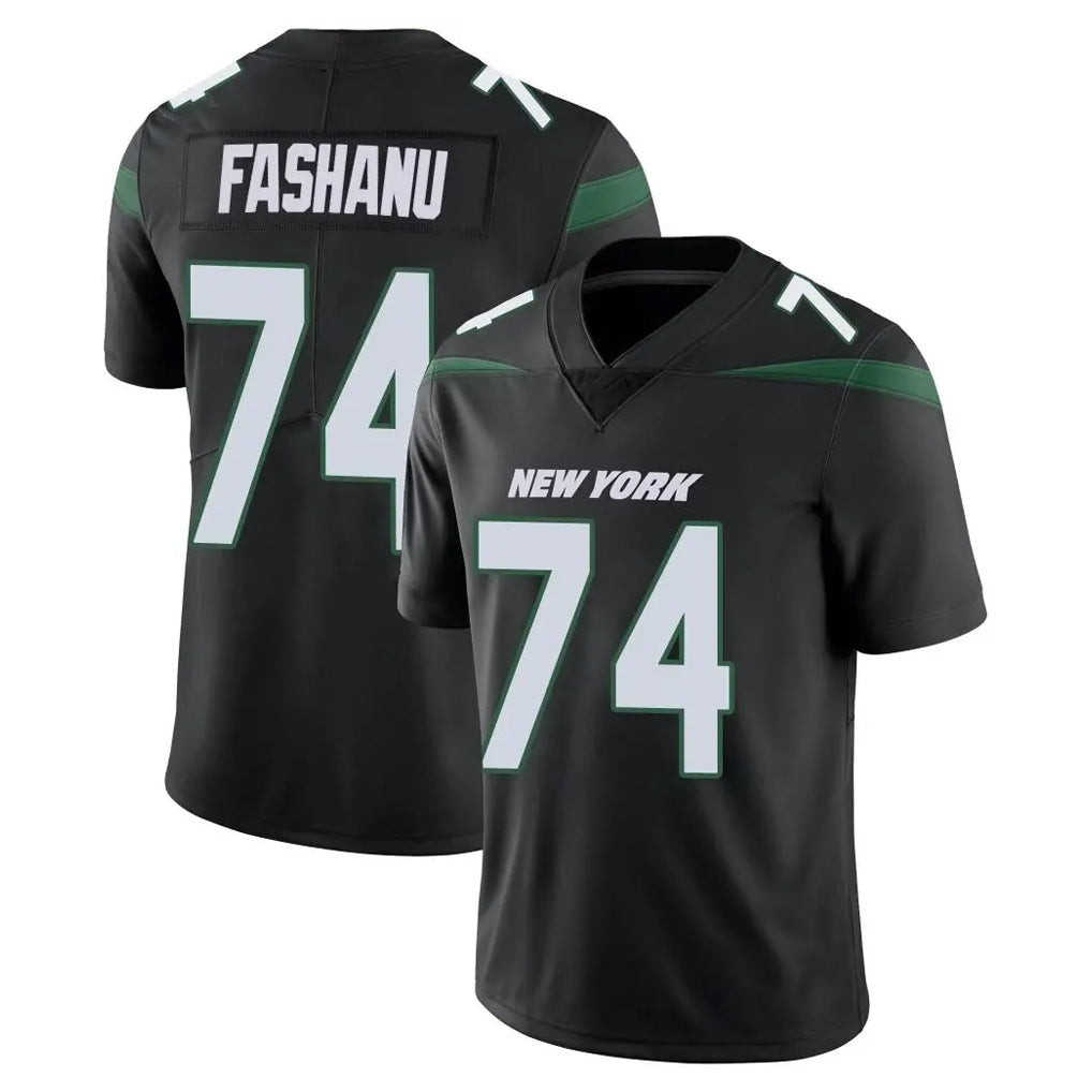 STECN NY.Jets #74 Olu Fashanu Player Stealth Black Limited Vapor Home Game Stitched Jerseys