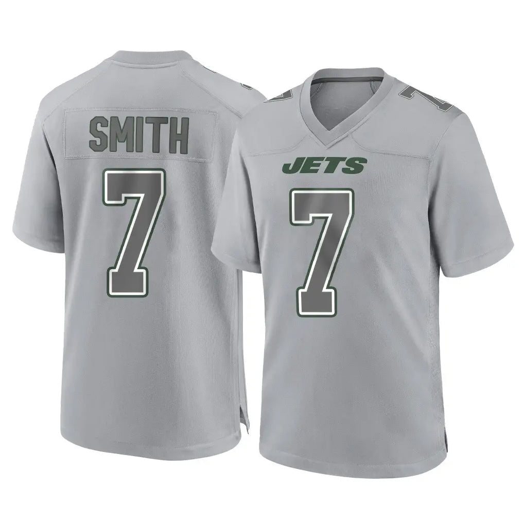 STECN NY.Jets #7 Geno Smith Player Gray Limited Atmosphere Fashion Home Game Stitched Jerseys