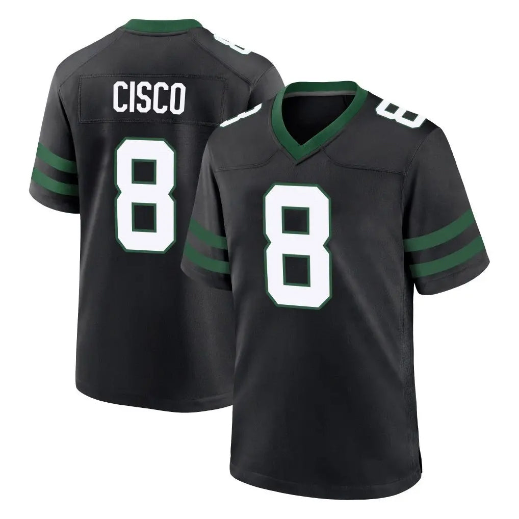 STECN NY.Jets #8 Andre Cisco Player Black Legacy Home Game Stitched Jerseys
