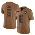 STECN NY.Jets #8 Andre Cisco Player Brown Salute To Service Limited Stitched Jerseys