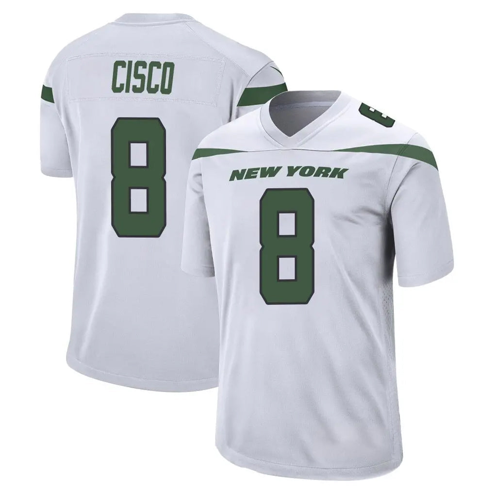 STECN NY.Jets #8 Andre Cisco Player White Spotlight Home Game Stitched Jerseys