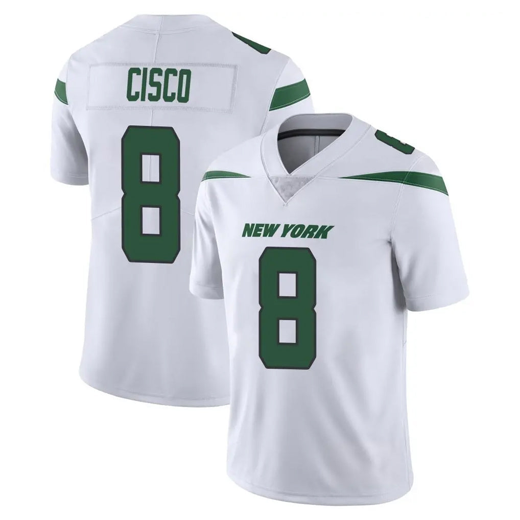 STECN NY.Jets #8 Andre Cisco Player White Spotlight Limited Vapor Home Game Stitched Jerseys