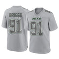STECN NY.Jets #91 Jowon Briggs Player Gray Limited Atmosphere Fashion Home Game Stitched Jerseys