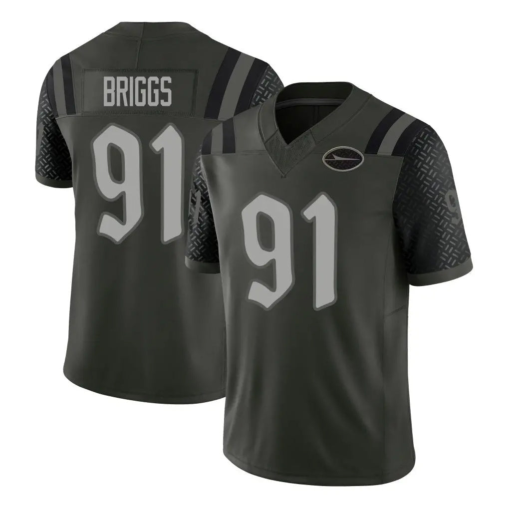 STECN NY.Jets #91 Jowon Briggs Player Green Limited 2025 Rivalries Collection Home Game Stitched Jerseys