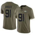 STECN NY.Jets #91 Jowon Briggs Player Olive Salute To Service Limited Stitched Jerseys