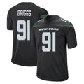STECN NY.Jets #91 Jowon Briggs Player Stealth Black Home Game Stitched Jerseys