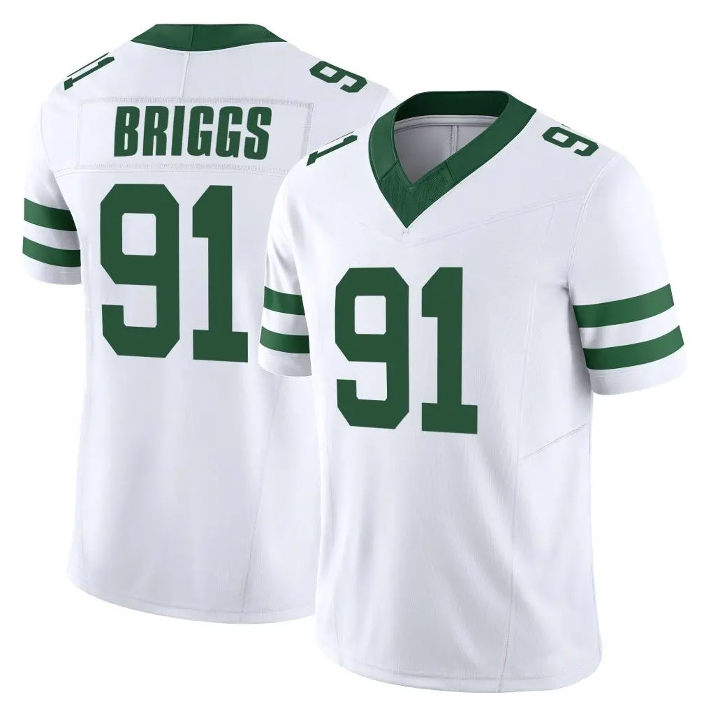 STECN NY.Jets #91 Jowon Briggs Player White Legacy Limited Vapor F.U.S.E. Home Game Stitched Jerseys