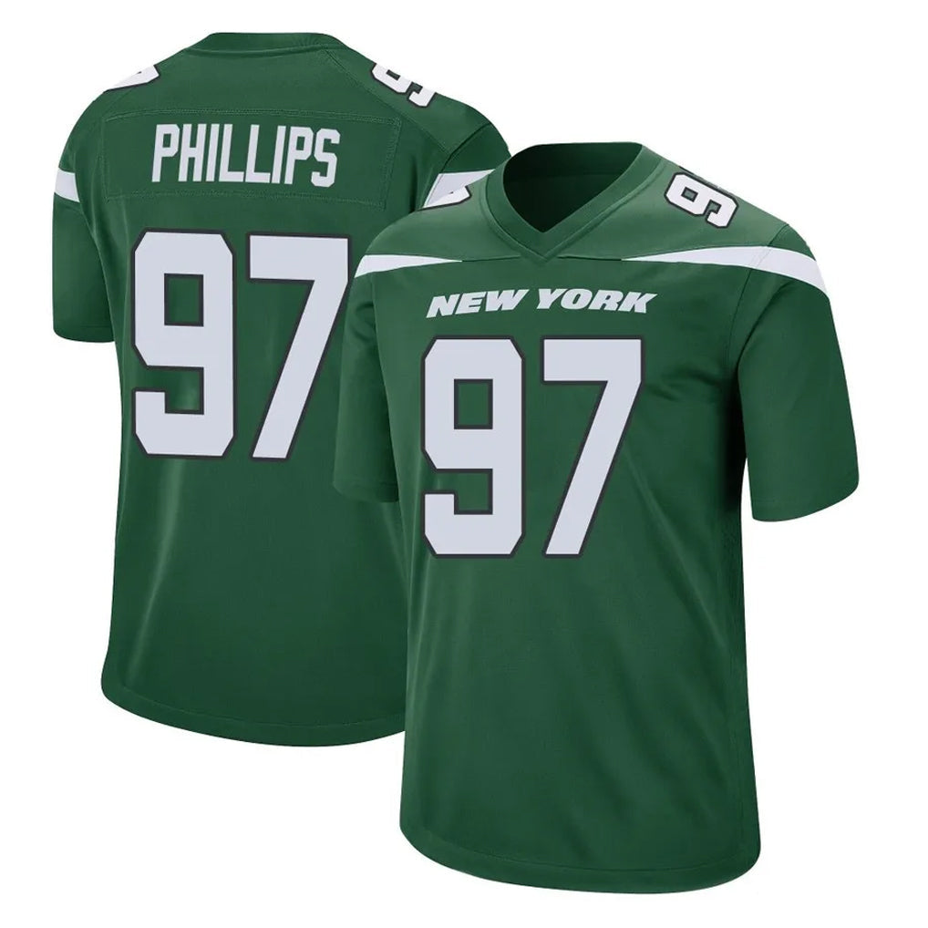 STECN NY.Jets #97 Harrison Phillips Player Green Home Game Stitched Jerseys