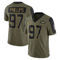 STECN NY.Jets #97 Harrison Phillips Player Olive Salute To Service Limited Game Stitched Jerseys