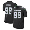 STECN NY.Jets #99 T'Vondre Sweat Player Stealth Black Home Game Stitched Jerseys