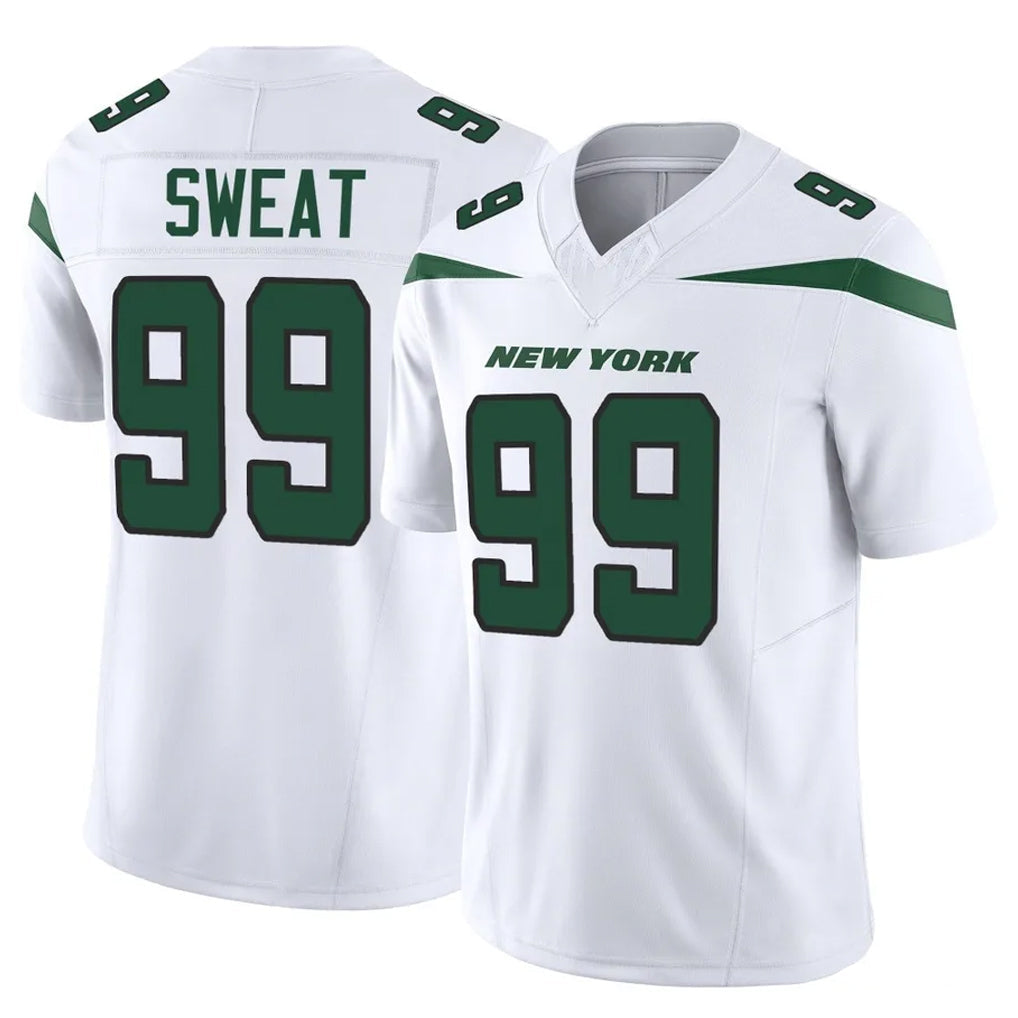 STECN NY.Jets #99 T'Vondre Sweat Player White Limited Vapor F.U.S.E. Home Game Stitched Jerseys