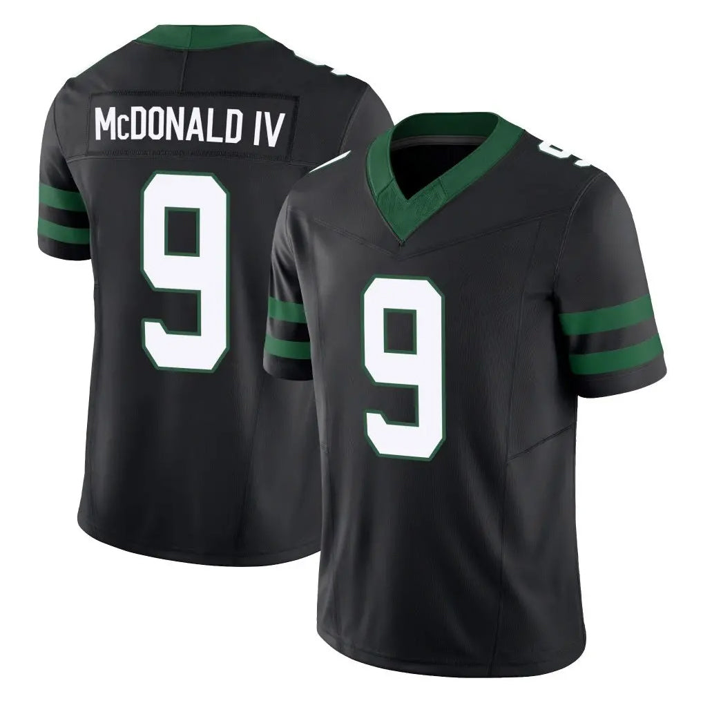 STECN NY.Jets #9 Will McDonald IV Player Black Limited Legacy Vapor F.U.S.E. Home Game Stitched Jerseys