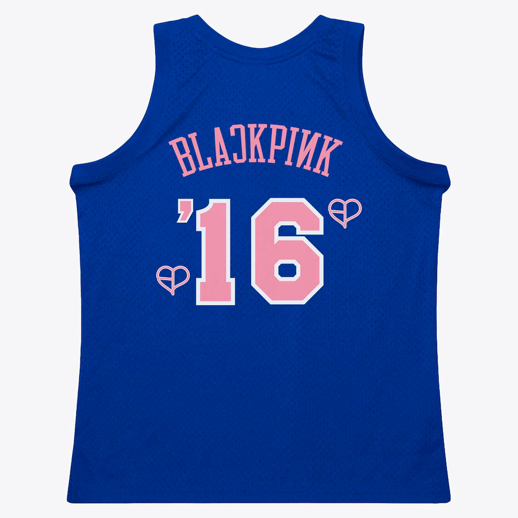 STECN NY.Knicks Mitchell & Ness x BLACKPINK Blue Hardwood Classics Swingman Jerseys - Limited Edition