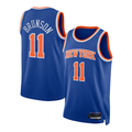 STECN NY.Knicks #11 Jalen Brunson Blue Swingman Jerseys - Icon Edition