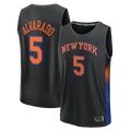 STECN NY.Knicks #5 Jose Alvarado  Black Fast Break Replica Jerseys - Statement Edition