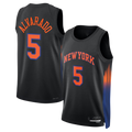 STECN NY.Knicks #5 Jos¨¦ Alvarado Black Swingman Jerseys - Statement Edition
