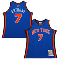 STECN NY.Knicks #7 Carmelo Anthony Mitchell & Ness Blue 201011 Hardwood Classics Authentic Jerseys
