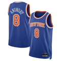 STECN NY.Knicks #8 OG Anunoby Blue Swingman Jerseys - Icon Edition