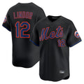 STECN NY.Mets #12 Francisco Lindor Player Black Alternate Home Limited Stitched Jerseys