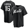 STECN NY.Mets #16 Dwight Gooden Player Black Home Game Stitched Jerseys