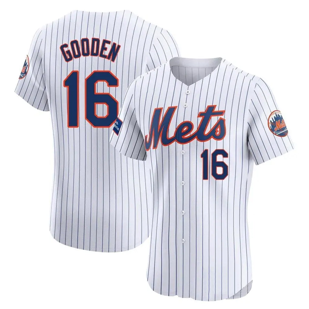 STECN NY.Mets #16 Dwight Gooden Player White Home Limited Elite Stitched Jerseys