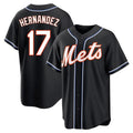 STECN NY.Mets #17 Keith Hernandez Player Black Fashion Out Game Stitched Jerseys