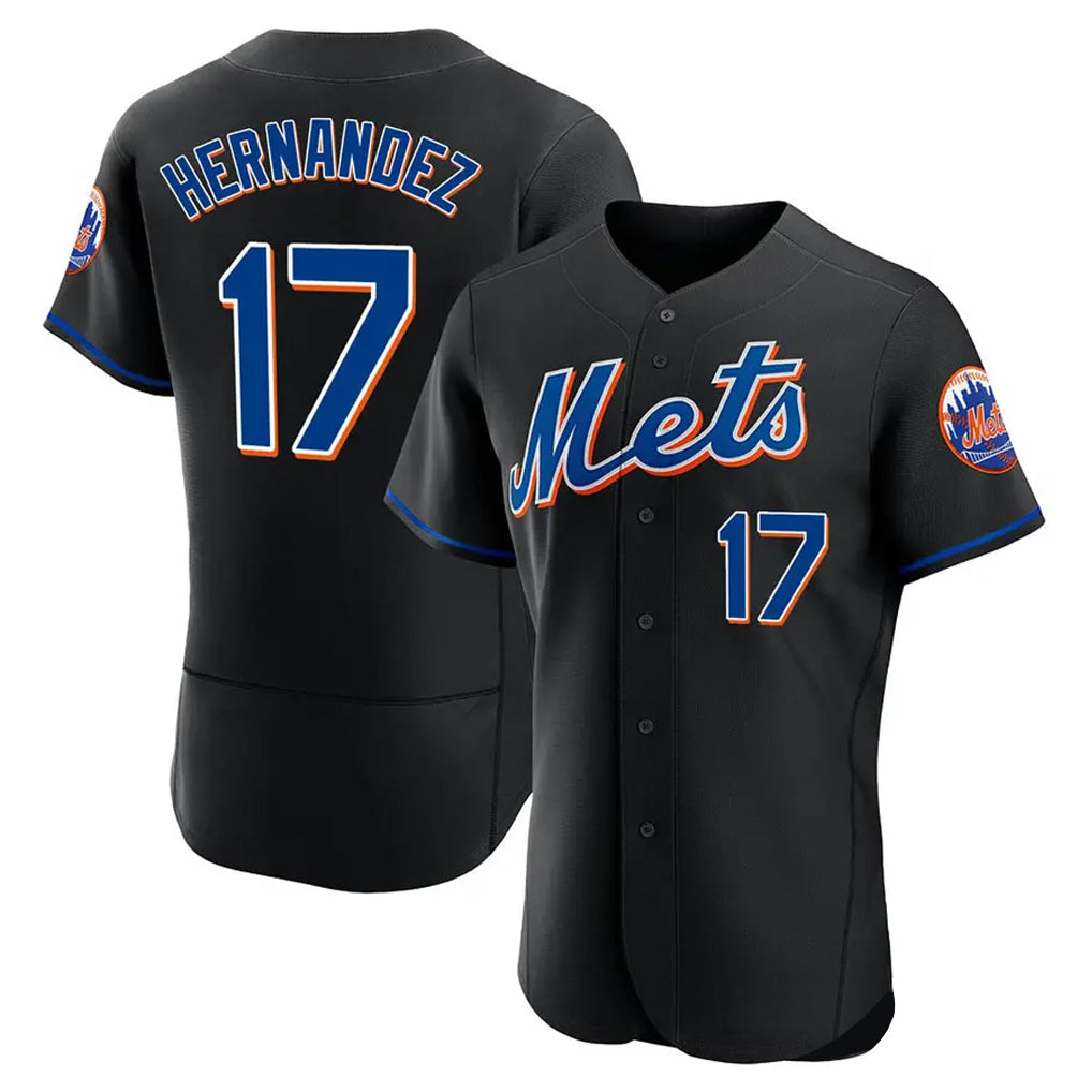 STECN NY.Mets #17 Keith Hernandez Player Black Replica Home Limited Elite Stitched Jerseys