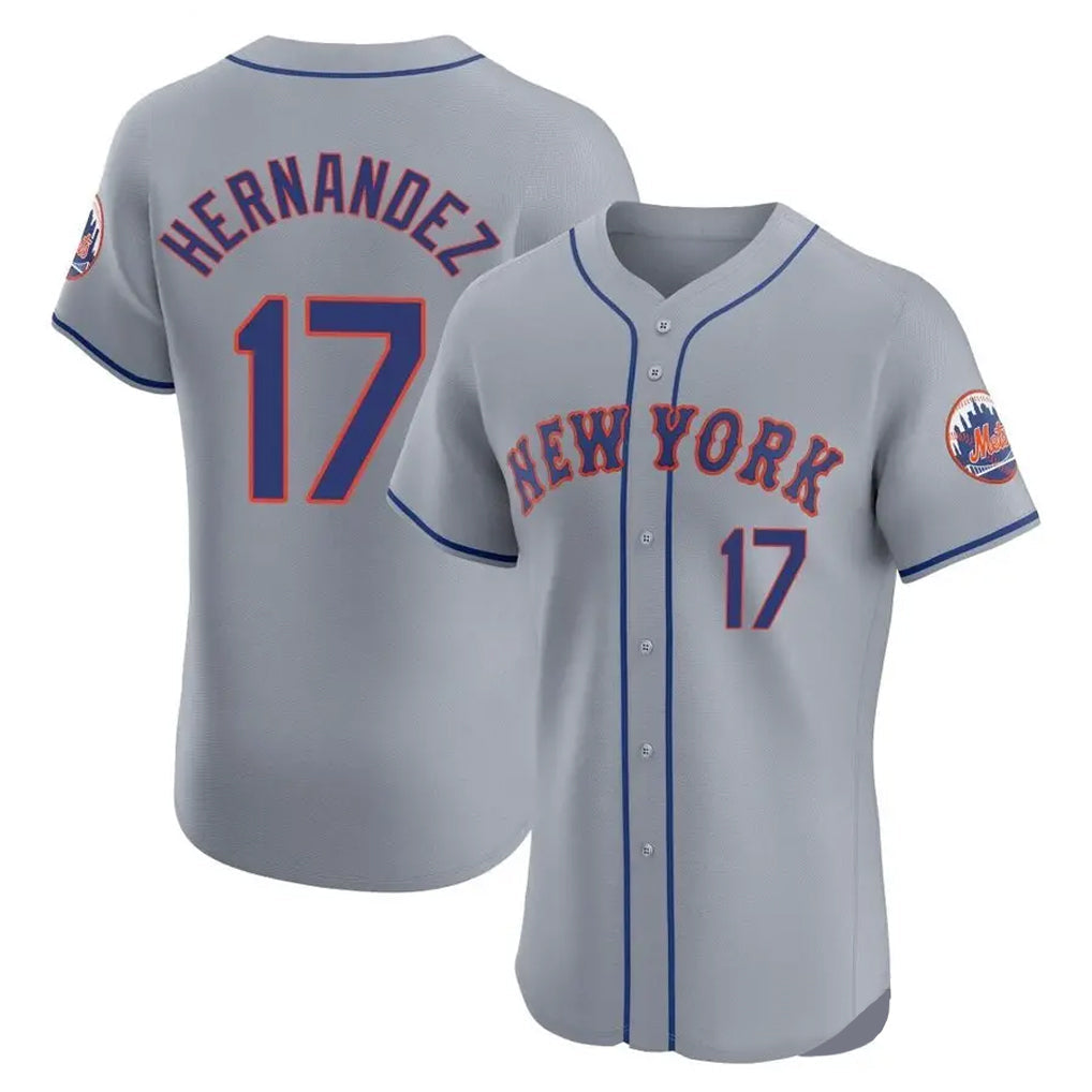 STECN NY.Mets #17 Keith Hernandez Player Gray Road Limited Elite Home Stitched Jerseys