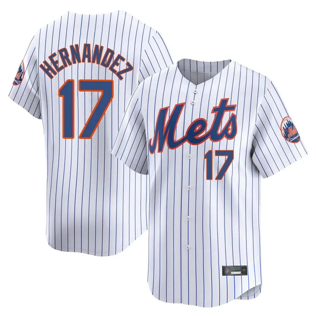 STECN NY.Mets #17 Keith Hernandez Player White Home Replica Stitched Jerseys