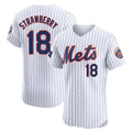 STECN NY.Mets #18 Darryl Strawberry Player White Home Limited Elite Stitched Jerseys