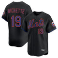STECN NY.Mets #19 Bo Bichette Player Black Alternate Home Limited Stitched Jerseys