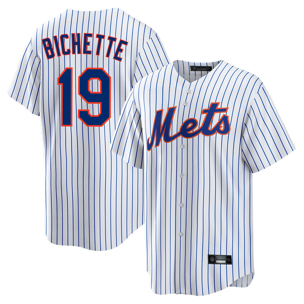 STECN NY.Mets #19 Bo Bichette Player White Home Replica Stitched Jerseys