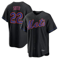STECN NY.Mets #22 Juan Soto Player Black Alternate Home Game Stitched Jerseys