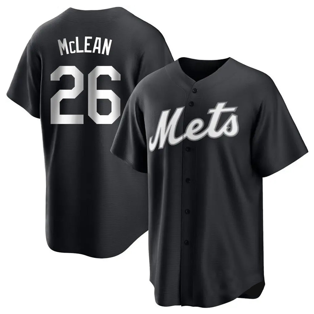 STECN NY.Mets #26 Nolan McLean Player Black Home Game Stitched Jerseys