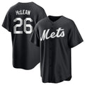 STECN NY.Mets #26 Nolan McLean Player Black Home Game Stitched Jerseys