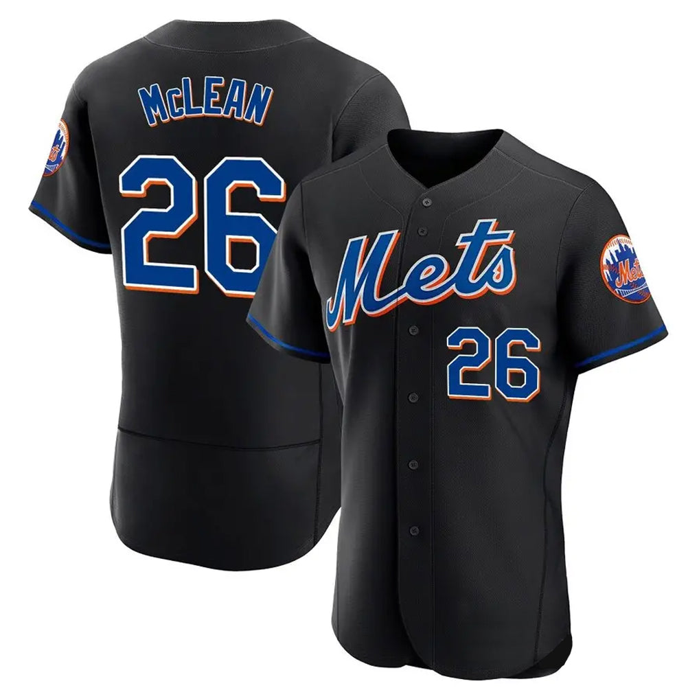 STECN NY.Mets #26 Nolan McLean Player Black Replica Home Limited Elite Stitched Jerseys