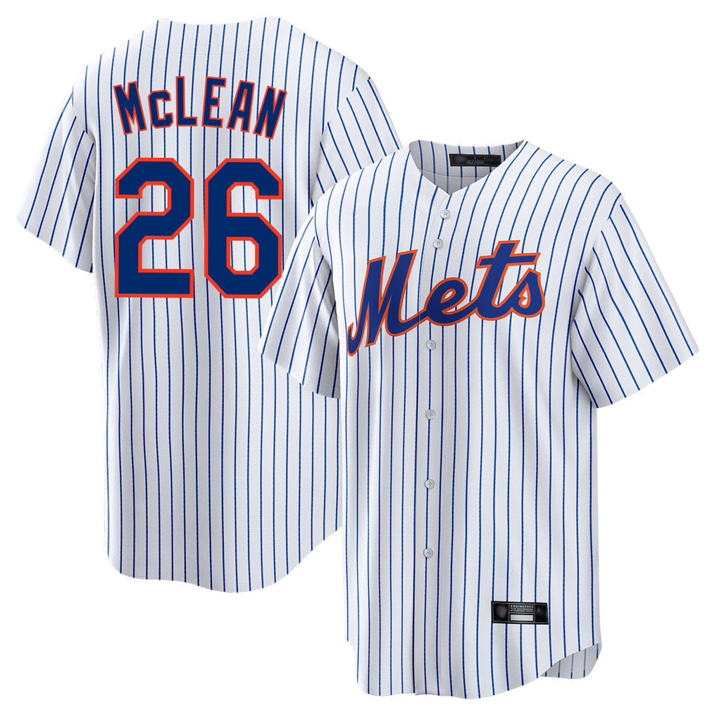 STECN NY.Mets #26 Nolan McLean Player White Home Game Stitched Jerseys