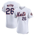 STECN NY.Mets #26 Nolan McLean Player White Home Limited Elite Stitched Jerseys