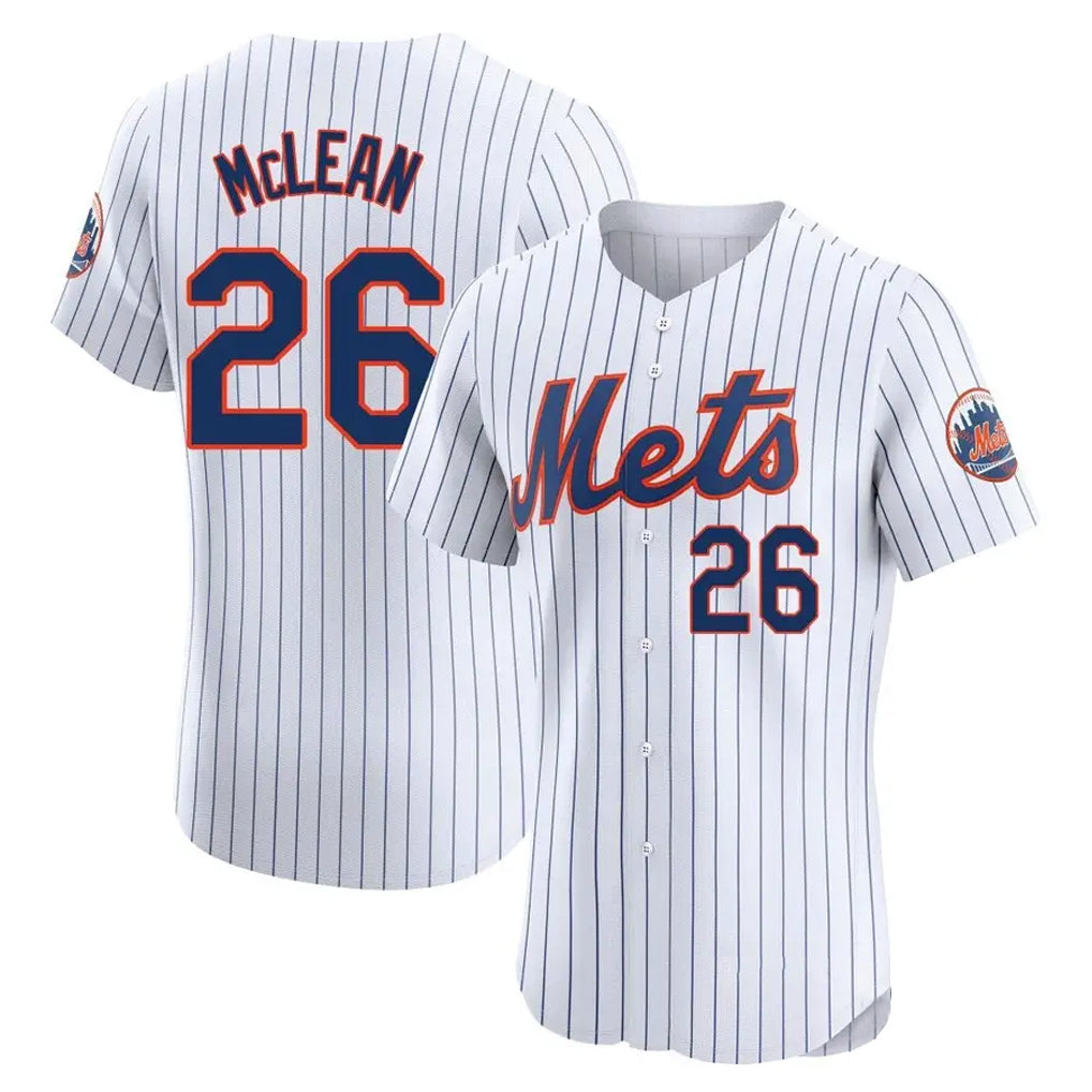 STECN NY.Mets #26 Nolan McLean Player White Home Limited Elite Stitched Jerseys