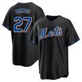 STECN NY.Mets #27 Mark Vientos Player Black Replica Home Game Stitched Jerseys