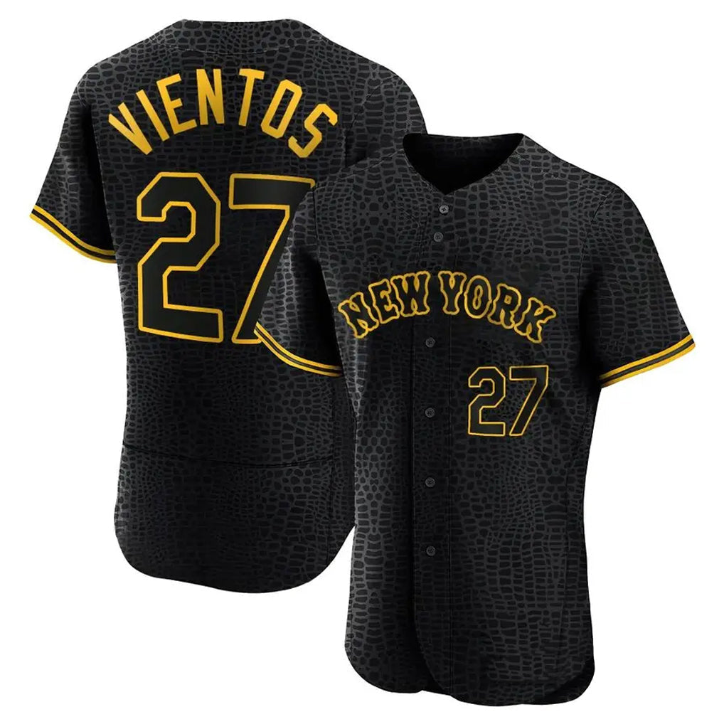 STECN NY.Mets #27 Mark Vientos Player Black Snake Skin City Home Limited Elite Stitched Jerseys