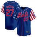 STECN NY.Mets #27 Mark Vientos Player Royal 2025 Independence Day Vapor Premier Limited  Stitched Jerseys