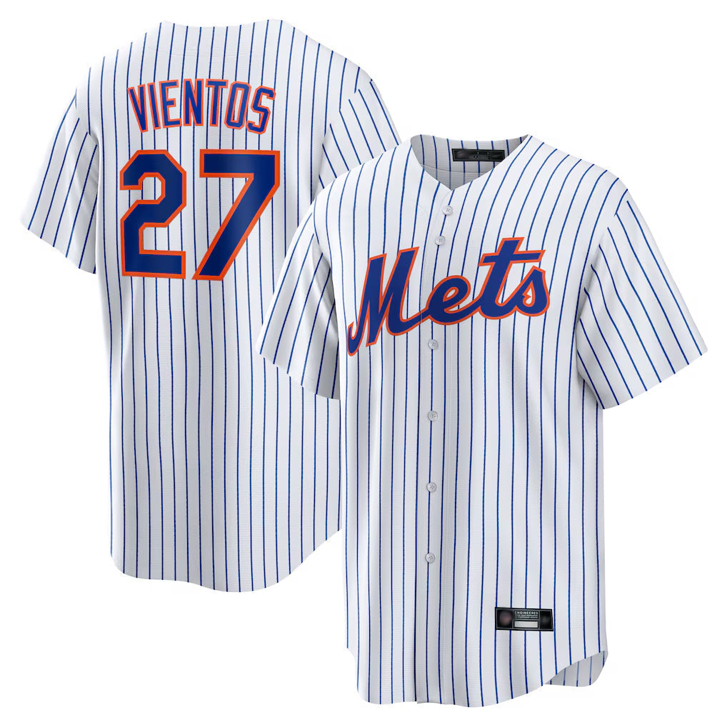 STECN NY.Mets #27 Mark Vientos Player White Home Game Stitched Jerseys