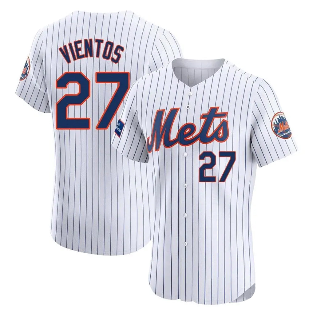 STECN NY.Mets #27 Mark Vientos Player White Home Limited Elite Stitched Jerseys
