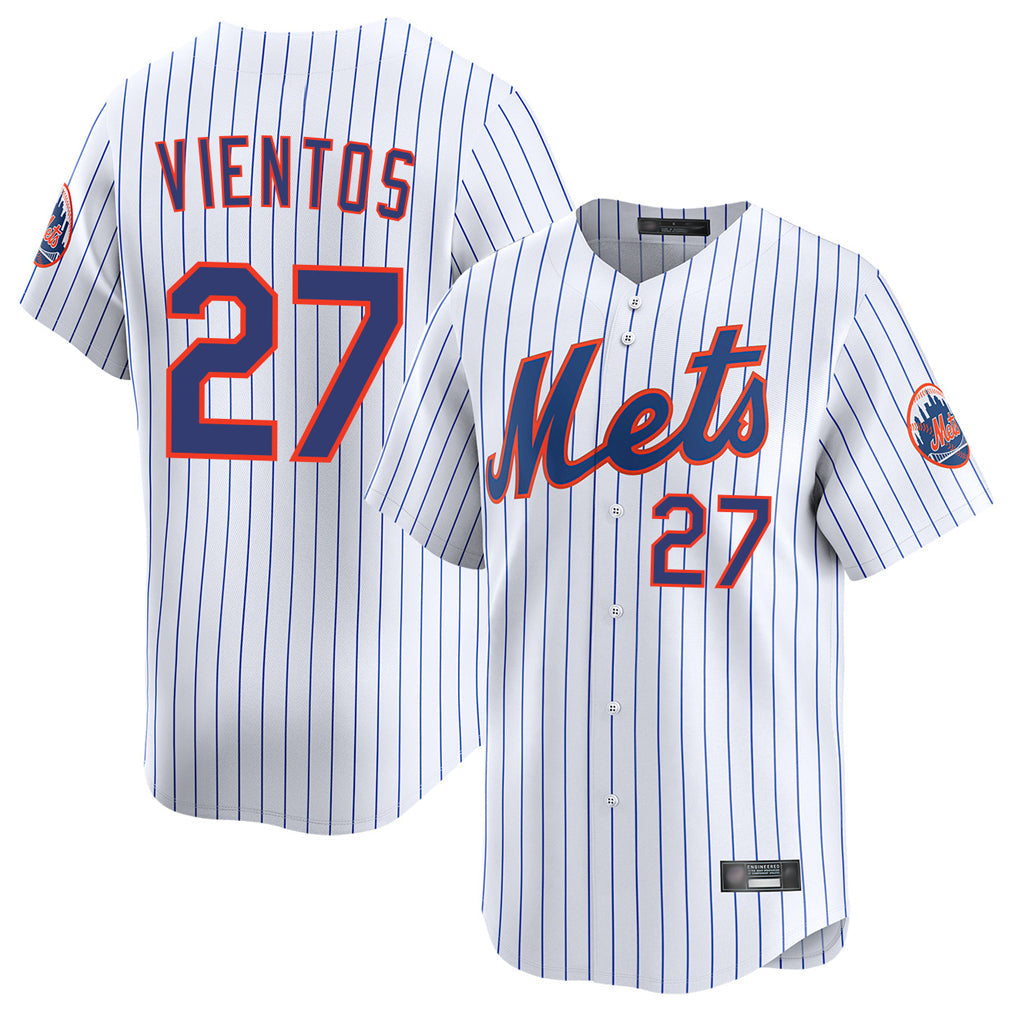 STECN NY.Mets #27 Mark Vientos Player White Home Limited Stitched Jerseys