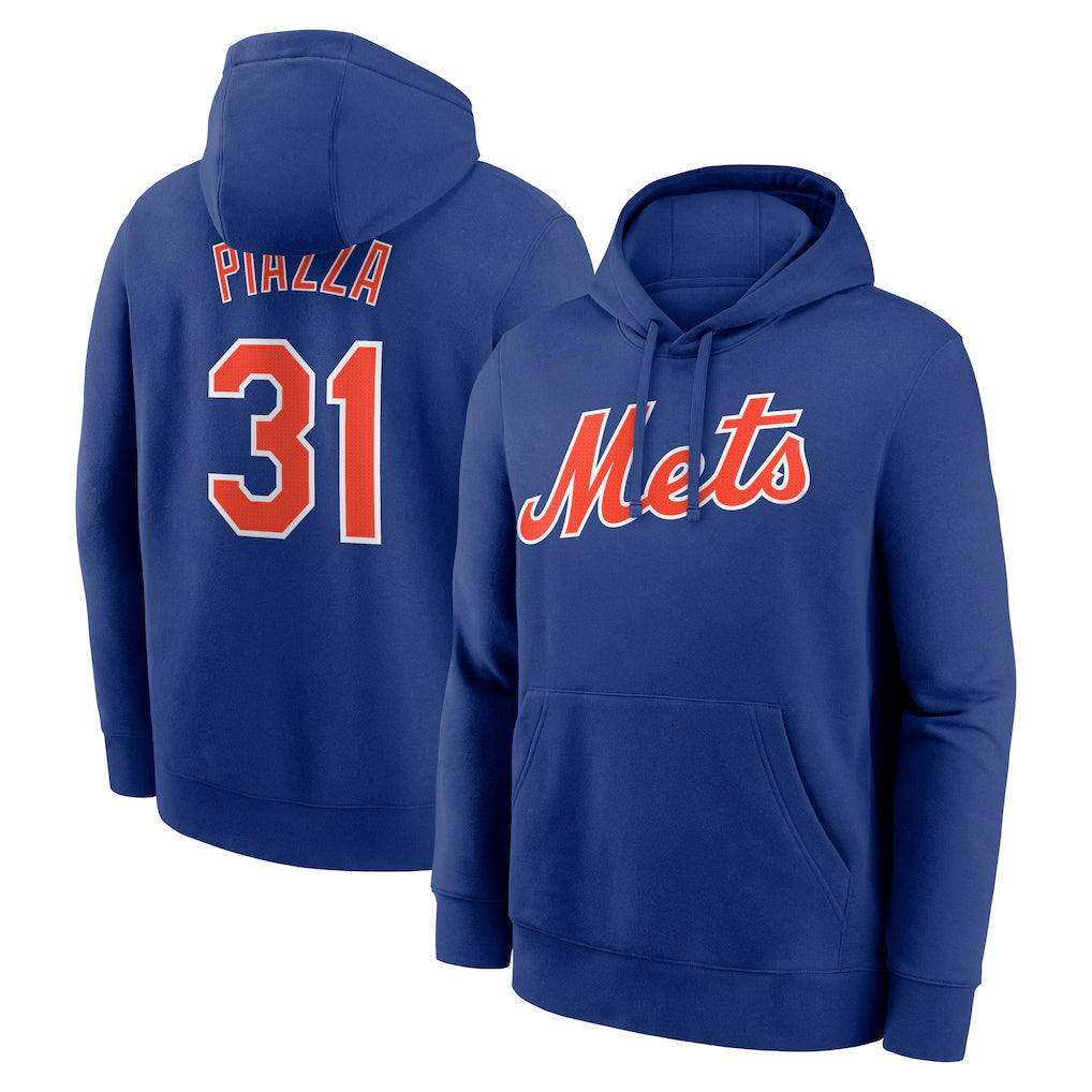 STECN NY.Mets #31 Mike Piazza Player Royal Club Pullover Hoodie Game Stitched Jerseys