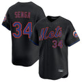 STECN NY.Mets #34 Kodai Senga Player Black Alternate Home Limited Stitched Jerseys