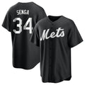 STECN NY.Mets #34 Kodai Senga Player Black Home Game Stitched Jerseys